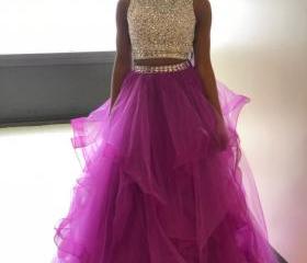 Xuewuba Dress A-Line High-Low V-Neck Sleeveless Satin Prom Dress Formal Wear Dresses