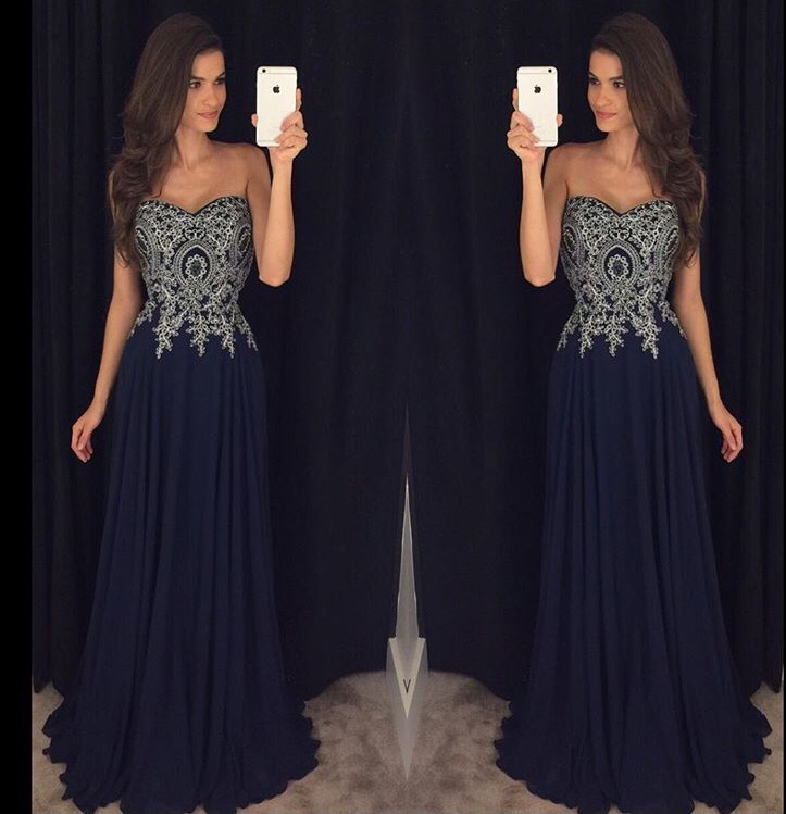 Gold and Black Chiffon Prom Dresses