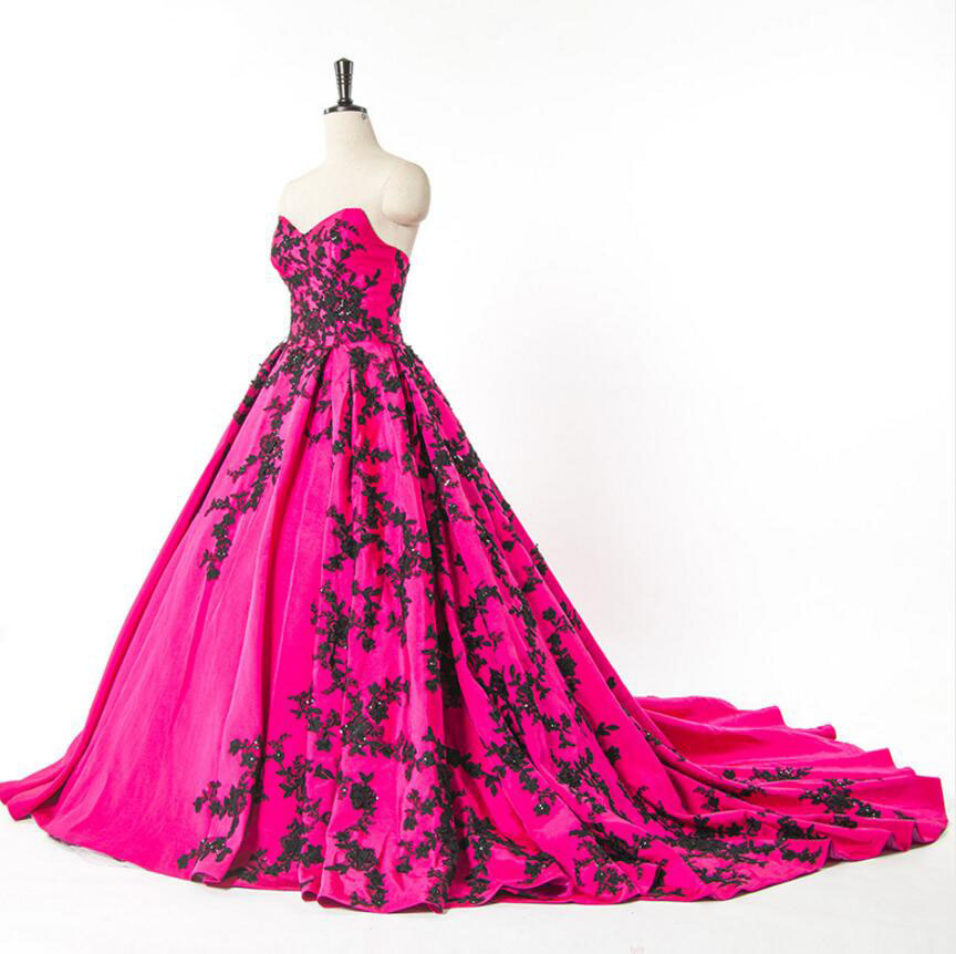 fuchsia ball gown dresses