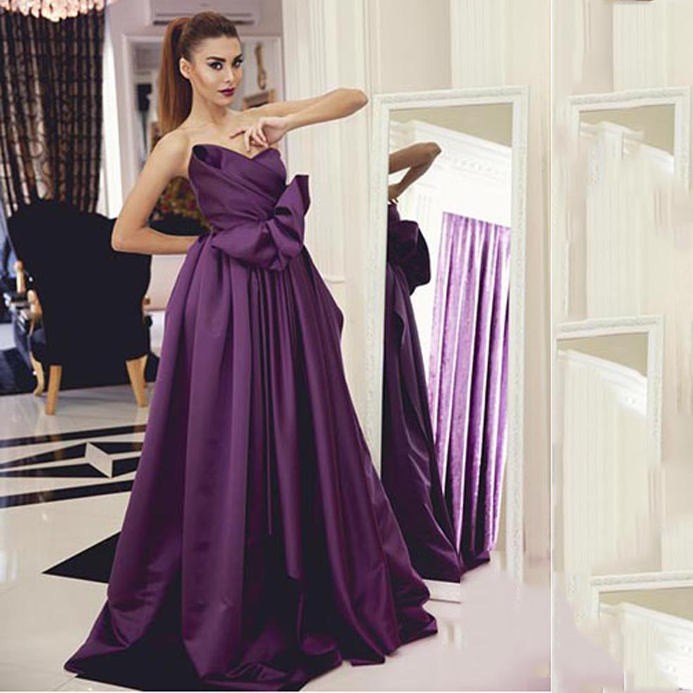 purple gown design