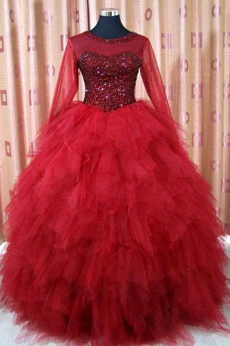 blue and red ball gown